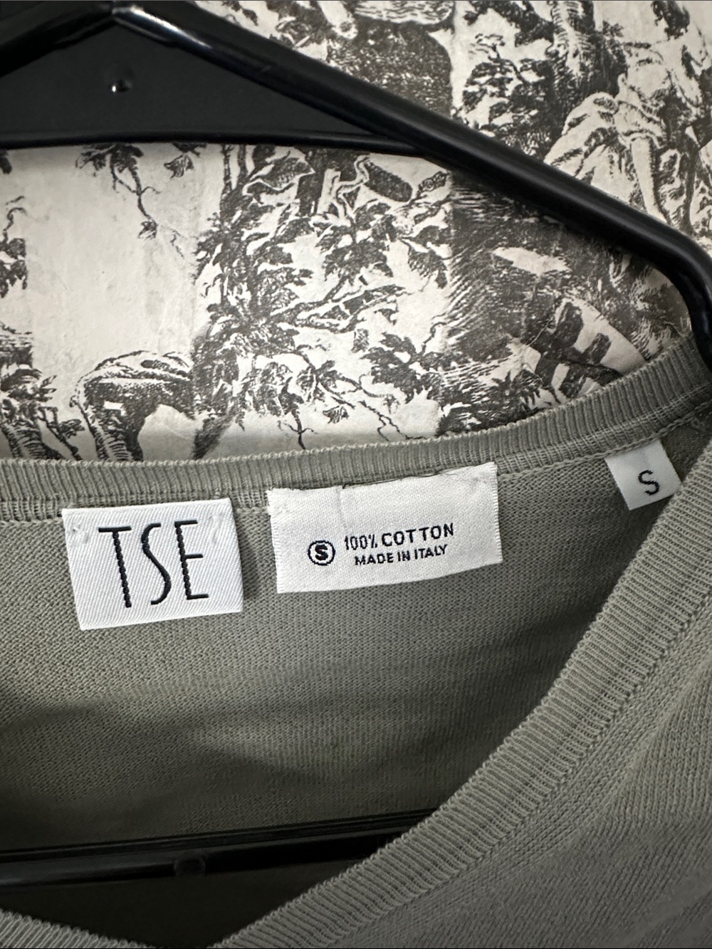 TSE Women's V-Neck Sweater in Light Sage - Picture 2 of 2